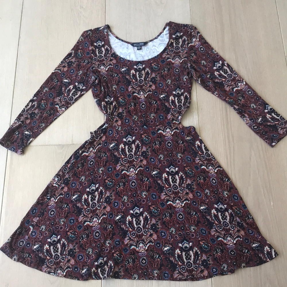 Patterned cutout dress